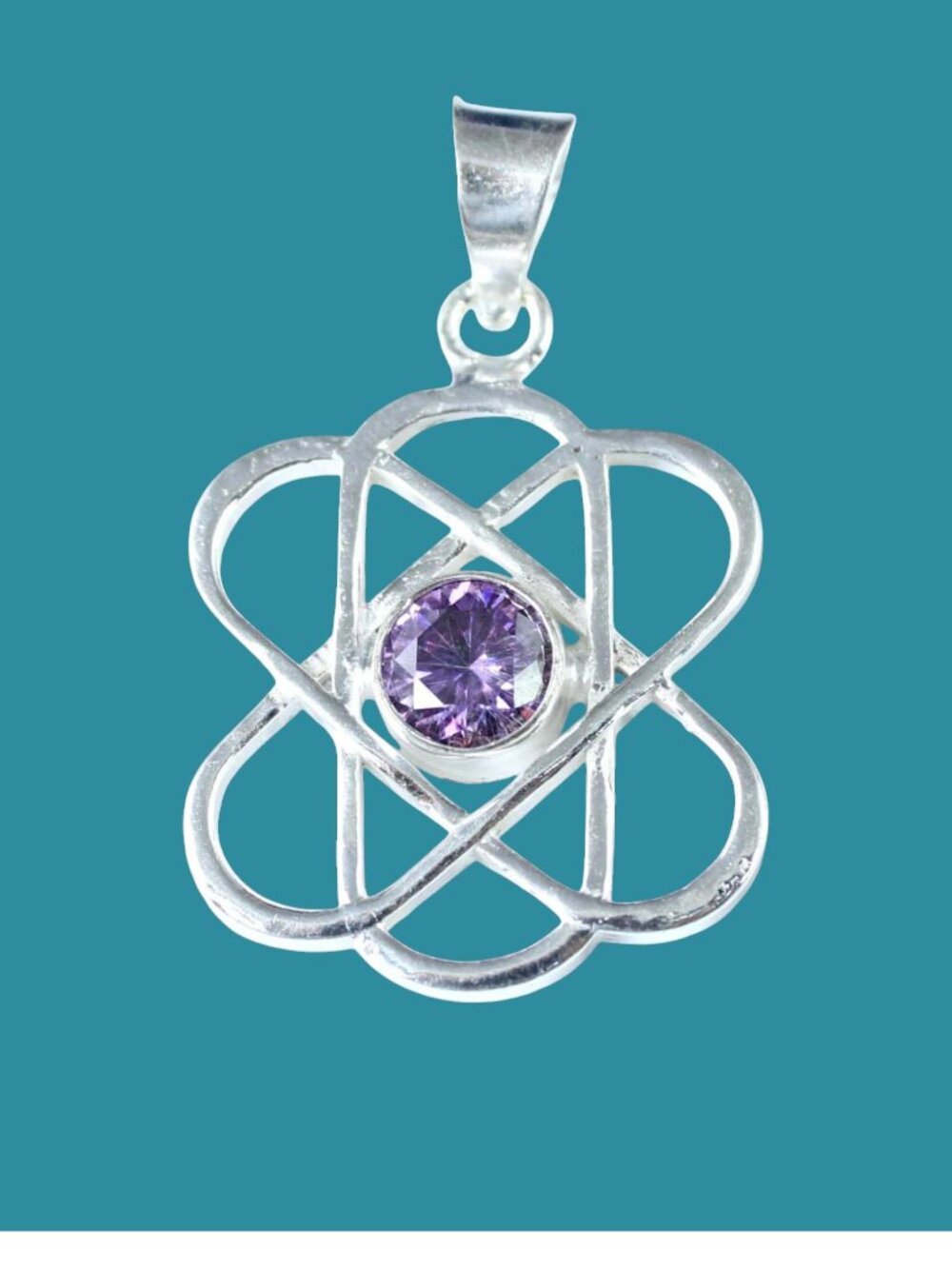 Purple Diamond Solitaire Round 1.31 Carat Certified Pendant